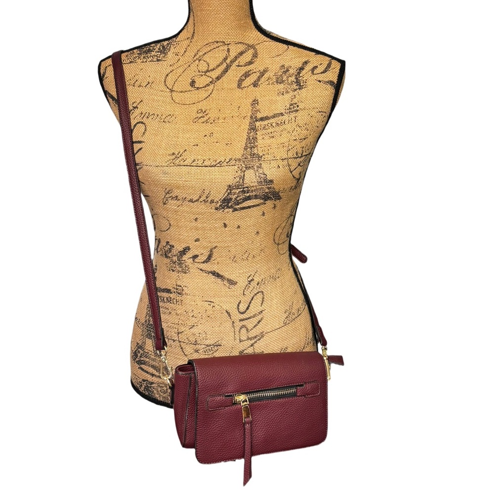 Charming Charlie Mahogany Auburn Crossbody Removable/Adjustable Strap 9”X6” Y2K